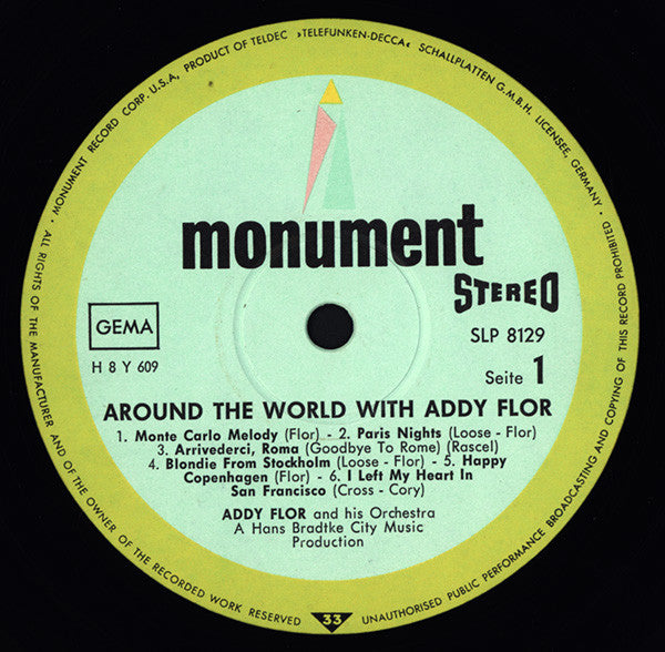 Orchester Addy Flor : Around The World With Addy Flor (LP)