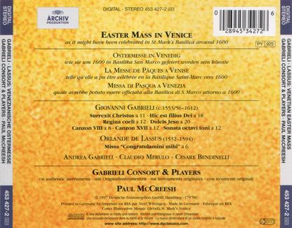 Giovanni Gabrieli • Roland de Lassus - Gabrieli Consort, Paul McCreesh : Venetian Easter Mass (CD, Album)