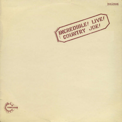 Country Joe McDonald : Incredible ! Live ! (LP, Album)