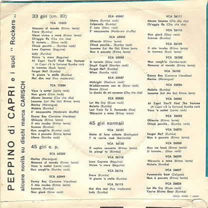 Peppino Di Capri E I Suoi Rockers : Luna Caprese / Vicino 'o Mare (7", Single, RE)