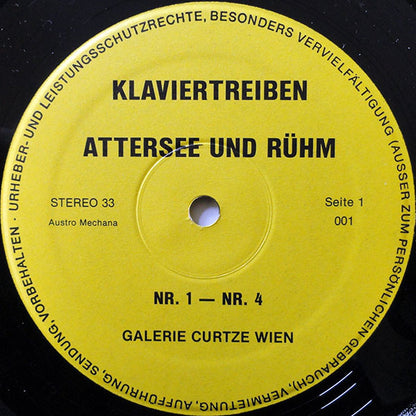 Attersee Und Gerhard Rühm : Klaviertreiben (LP, Ltd)