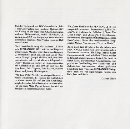 Pentangle : Open The Door (CD, Album)