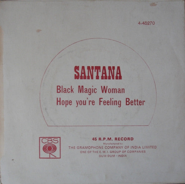Santana : Black Magic Woman / Hope You're Feeling Better (7", Single, Sol)