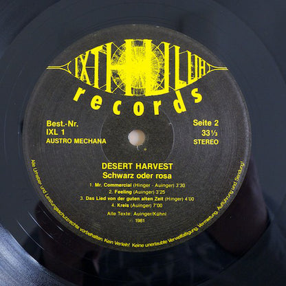 Desert Harvest : Schwarz Oder Rosa (LP)
