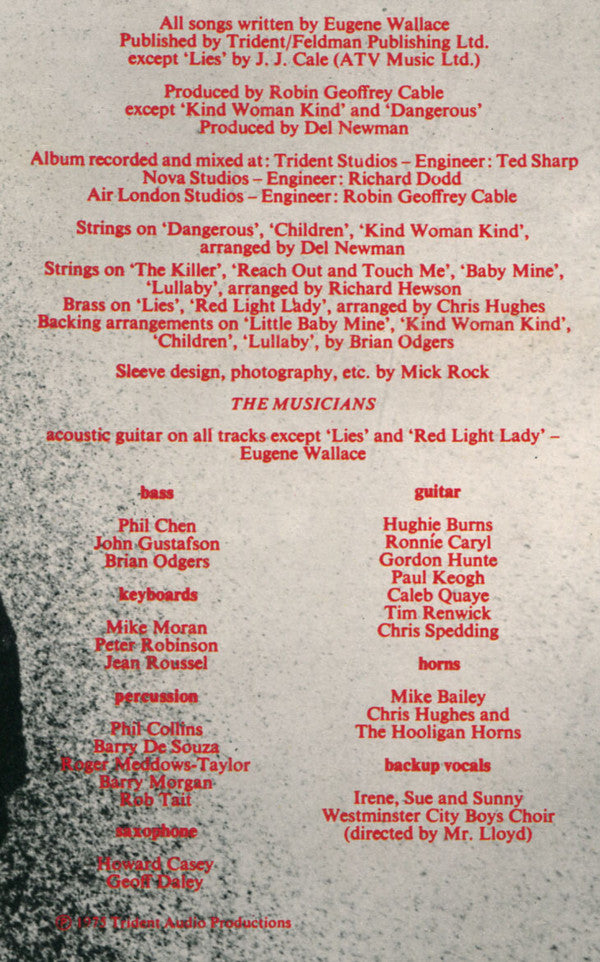 Eugene Wallace : Dangerous (LP, Album)