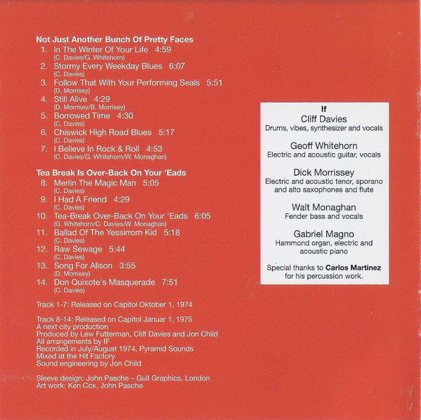 If (6) : Not Just Another Bunch Of Pretty Faces / Tea Break Is Over-Back On Your 'Eads (CD, Album, Comp)