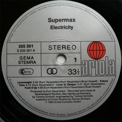 Supermax : Electricity (LP, Album)