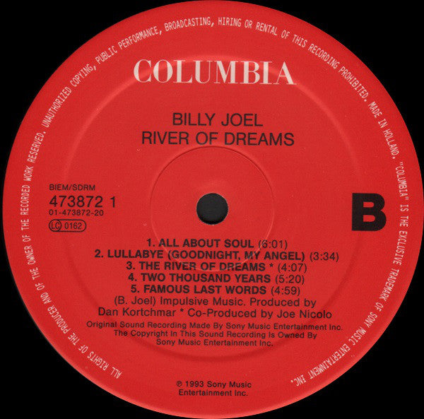 Billy Joel : River Of Dreams (LP, Album)