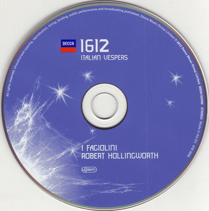 I Fagiolini, Robert Hollingworth : 1612 - Italian Vespers (CD, Album)