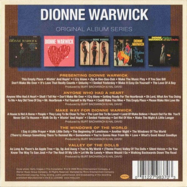 Dionne Warwick : Original Album Series (CD, Album, RE + CD, Album, RE + CD, Album, RE + CD)