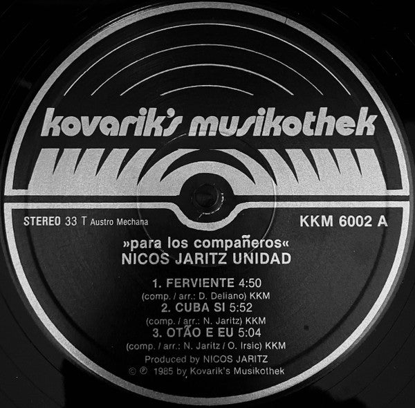 Nicos Jaritz Unidad : Para Los Compañeros (LP, Album)
