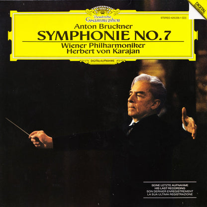 Anton Bruckner, Herbert Von Karajan, Wiener Philharmoniker : Symphonie No. 7 (LP)