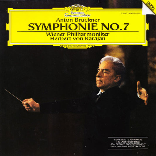 Anton Bruckner, Herbert Von Karajan, Wiener Philharmoniker : Symphonie No. 7 (LP)