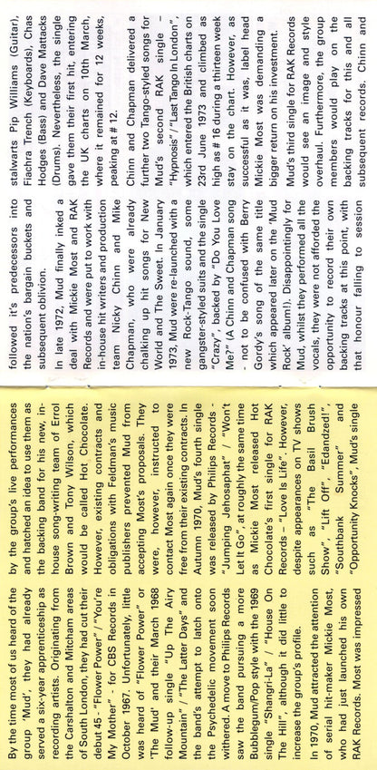 Mud : Mud Rock (CD, Album, RE, RM)