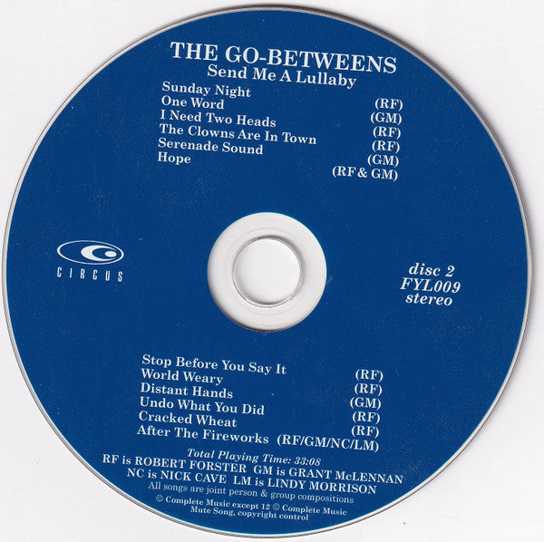 The Go-Betweens : Send Me A Lullaby (CD, Album, RM + CD, Album, Enh, RM)