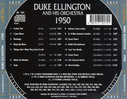 Duke Ellington And His Orchestra : 1950 (CD, Comp)