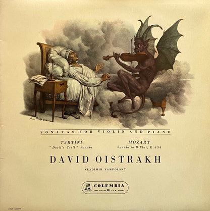 Giuseppe Tartini / Wolfgang Amadeus Mozart, David Oistrach : "Devil's Trill" Sonata / Sonata In B Flat, K. 454 (LP, Mono)