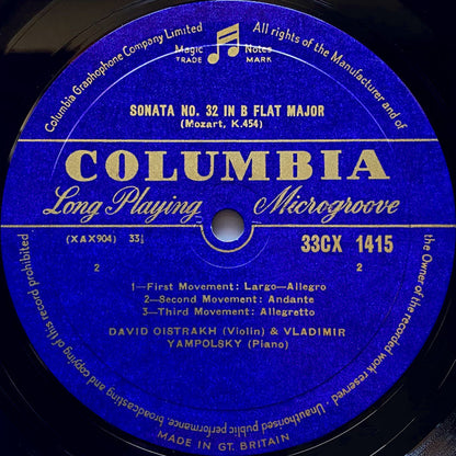 Giuseppe Tartini / Wolfgang Amadeus Mozart, David Oistrach : "Devil's Trill" Sonata / Sonata In B Flat, K. 454 (LP, Mono)