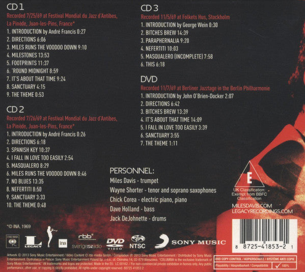 The Miles Davis Quintet : Live In Europe 1969 (The Bootleg Series Vol. 2) (3xCD, Album + DVD-V, Copy Prot., NTSC)