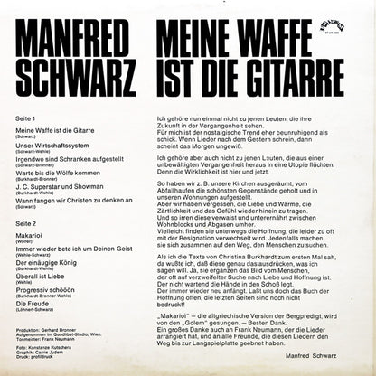 Manfred Schwarz (2) : Meine Waffe Ist Die Gitarre (LP, Album)