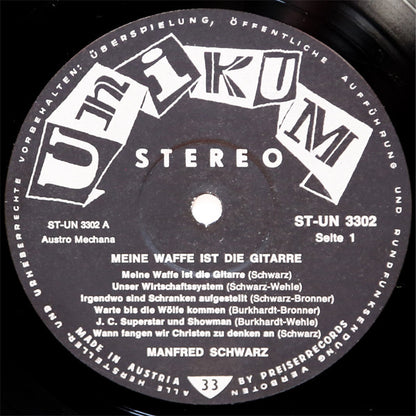 Manfred Schwarz (2) : Meine Waffe Ist Die Gitarre (LP, Album)