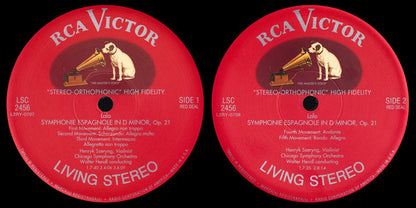 Édouard Lalo, Henryk Szeryng, Chicago Symphony Orchestra, Walter Hendl : Symphonie Espagnole (LP, Num, RE, 180)
