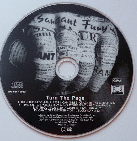Sargant Fury : Turn The Page (CD, Album)