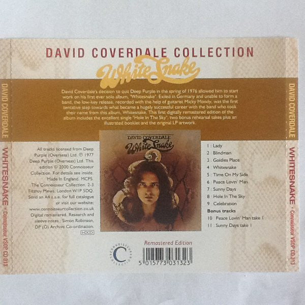 David Coverdale : Whitesnake (HDCD, Album, RE, RM)
