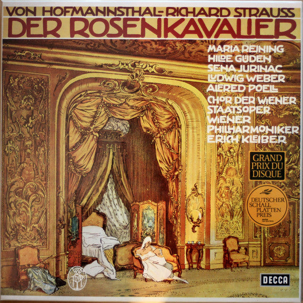 Richard Strauss, Reining*, Vienna Philharmonic Orchestra*, Weber*, Jurinac*, Gueden*, Poell*, Erich Kleiber : Der Rosenkavalier (4xLP, Album, Sil + Box, RE)