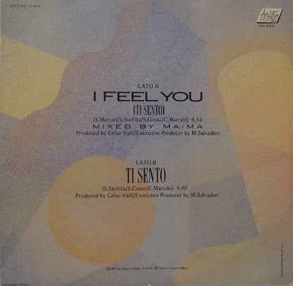 Matia Bazar : I Feel You (Ti Sento) (12")
