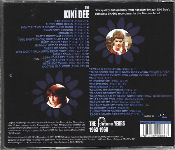 Kiki Dee : I'm Kiki Dee - The Fontana Years 1963-1968 (CD, Comp)