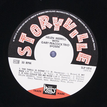 Helen Merrill With Gary Peacock Trio : Sposin' (LP, Album)