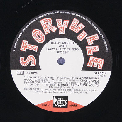 Helen Merrill With Gary Peacock Trio : Sposin' (LP, Album)