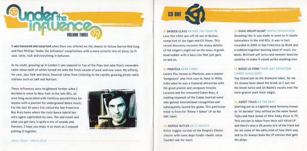 James Glass : Under The Influence Volume Three (A Collection Of Rare Soul & Disco) (2xCD, Comp)