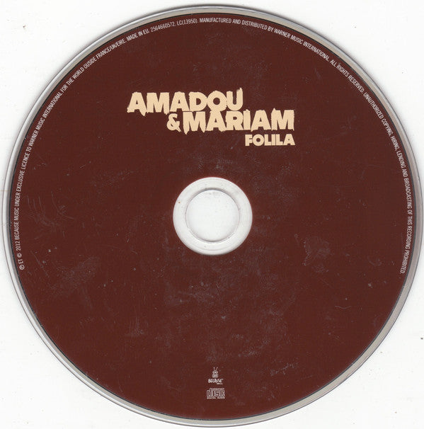 Amadou & Mariam : Folila (CD, Album)