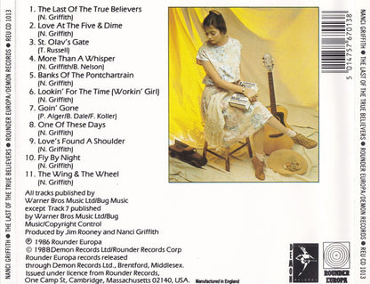 Nanci Griffith : The Last Of The True Believers (CD, Album, RE)
