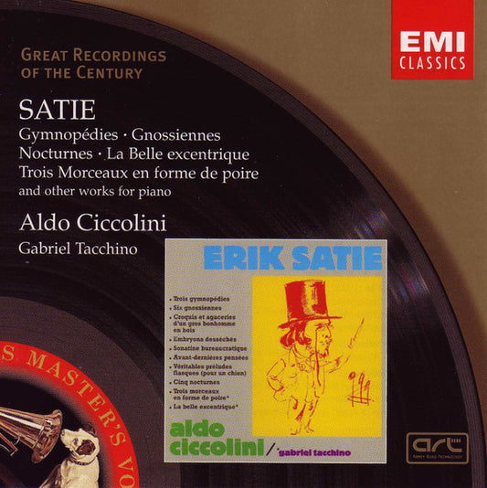 Erik Satie - Aldo Ciccolini, Gabriel Tacchino : Gymnopédies; Gnossiennes; Nocturnes; La Belle Excentrique; Trois Morceaux En Forme de Poire (CD, Comp, RM)