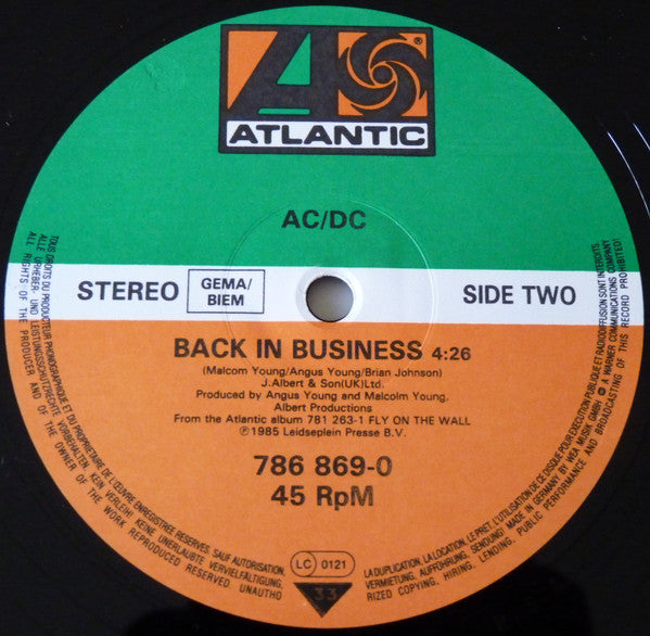 AC/DC : Danger (12", Single)