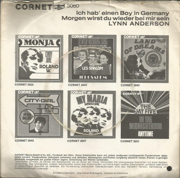 Lynn Anderson : Ich Hab' Einen Boy In Germany (7")