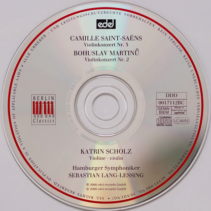 Katrin Scholz, Camille Saint-Saëns, Bohuslav Martinů : Violinkonzerte (CD, Album)
