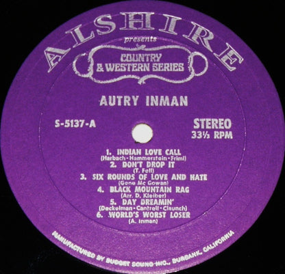 Autry Inman : 12 Country Hits From Autry Inman (LP, Comp)