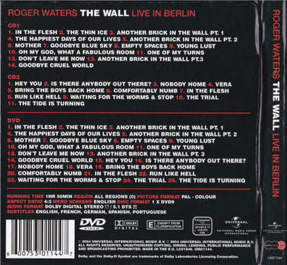 Roger Waters : The Wall: Live In Berlin (2xCD, Album + DVD-V, PAL)