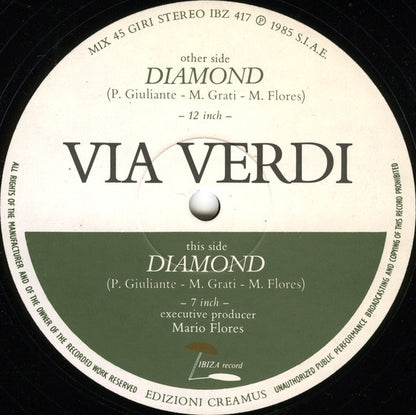 Via Verdi : Diamond (12", Single)