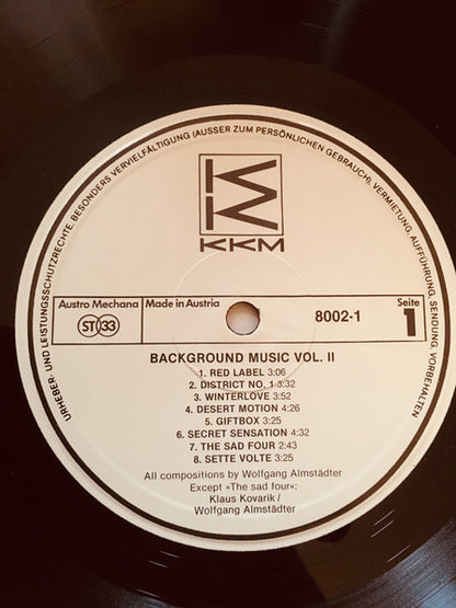 Wolfgang Almstädter : Background Music Vol. II (LP)