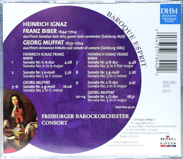 Heinrich Ignaz Franz Biber / Georg Muffat - Freiburger BarockConsort : Sonatas (CD, RE)