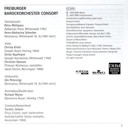 Heinrich Ignaz Franz Biber / Georg Muffat - Freiburger BarockConsort : Sonatas (CD, RE)