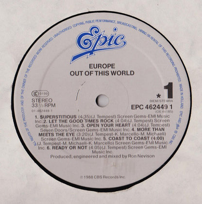 Europe (2) : Out Of This World (LP, Album)