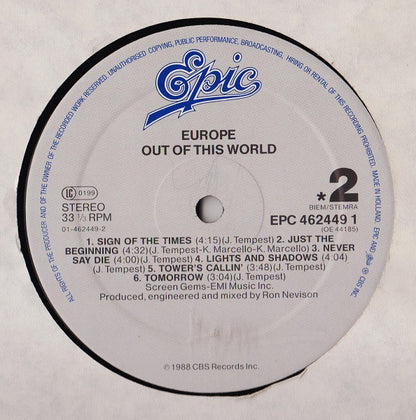 Europe (2) : Out Of This World (LP, Album)