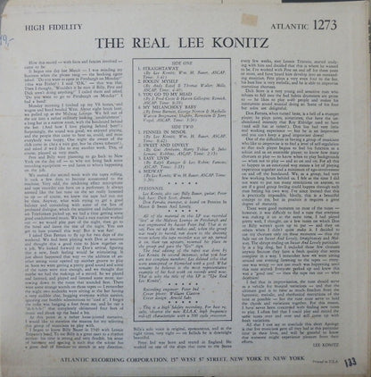Lee Konitz : The Real Lee Konitz (LP, Album, Mono)