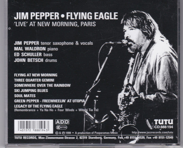 Jim Pepper : Flying Eagle Live At New Morning, Paris (CD, Album)